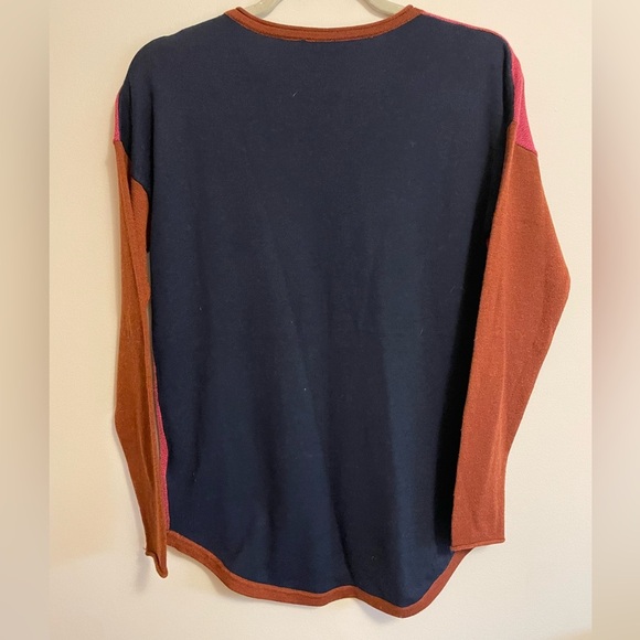 #80- SMARTWOOL- Shadow Pine Colorblock Crew Sweater - Women's - Picture 2 of 4